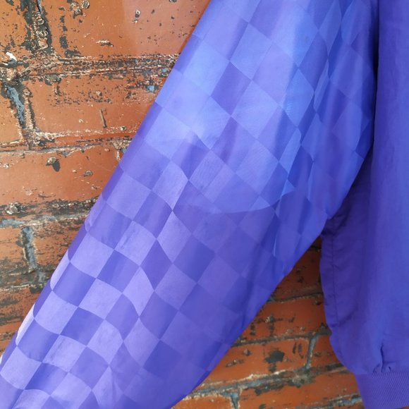 vintage Arctic Cat neon purple checker zip-up winter jacket - Picture 6 of 9